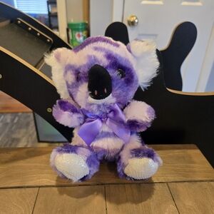 Purple and White Camo Koala Plush Toy
